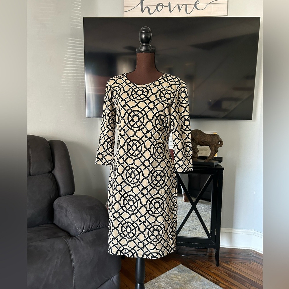 J Mclaughlin Devon Sheath Dress 3/4 Sleeve